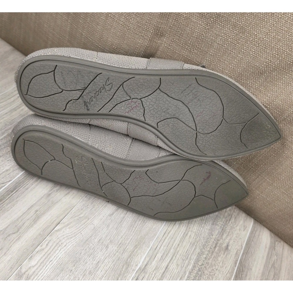 Skechers Cleo Point Womens 9 Classy  Taupe Bow Stretch Comfort Ballet Flats Boho - Picture 9 of 9